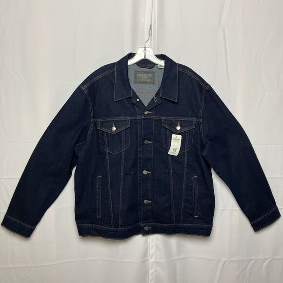 Levi's Trucker Jacket Mens XL BLUE Denim Dark Wash Standard Fit Waterless